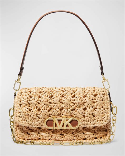 michael kors woven straw tote|michael kors straw shoulder bag.